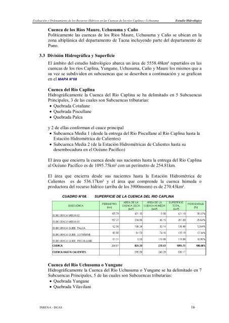 UCHUSUMA ESTUDIO HIDROLÓGICO