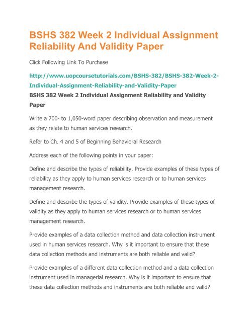 validity and reliability of instruments validity and reliability of instruments