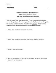 Brain Dominance Questionnaire