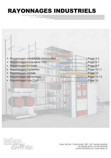 Rayonnage industriel pdf