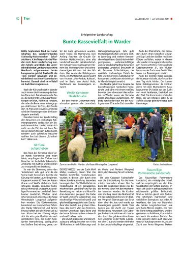 Bunte Rassevielfalt in Warder - Landwirtschaftskammer Schleswig ...