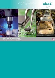 abas ERP for Manufacturers Product Brochure abas ERP