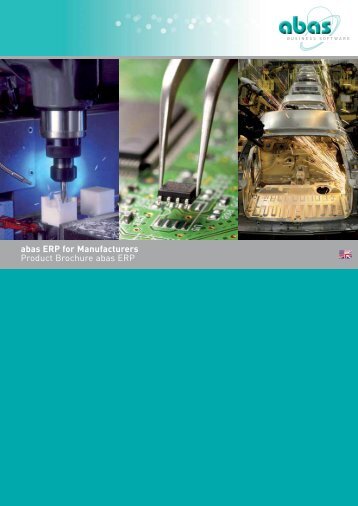 abas ERP for Manufacturers Product Brochure abas ERP