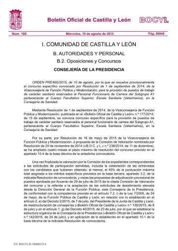 Boletín Oficial de Castilla y León I COMUNIDAD DE CASTILLA Y LEÓN