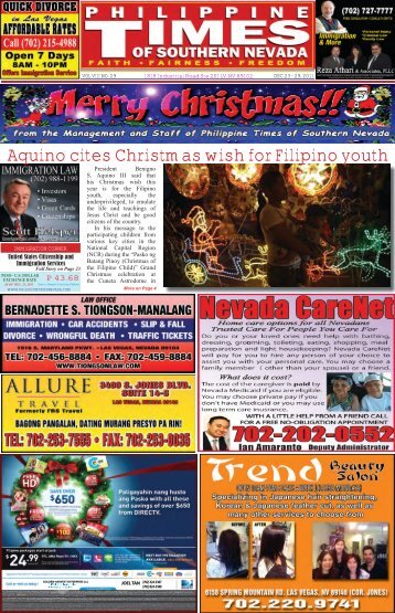 December 23 to 29, 2011 - Philippine Times of Southern Nevada