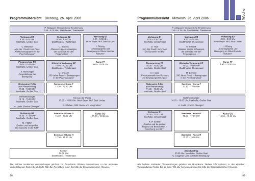 2006 - Lindauer Psychotherapiewochen