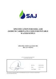 SPECIFICATION FOR SODA ASH (SODIUM CARBONATE) USED FOR POTABLE WATER SUPPLY