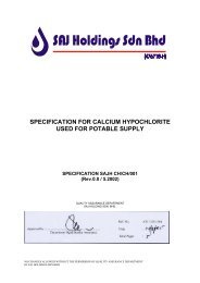 Specification for Calcium Hypochlorite Used For Potable Water Supply