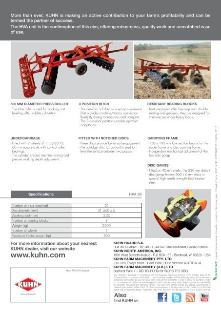 HVA Disc Harrow - Kuhn