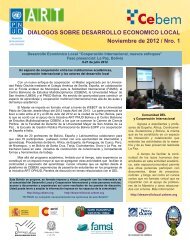 DIALOGOS SOBRE DESARROLLO ECONOMICO LOCAL ... - Cebem