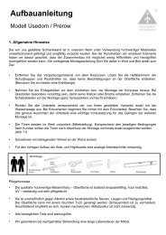 Aufbauanleitung - Stralsunder Möbelwerke