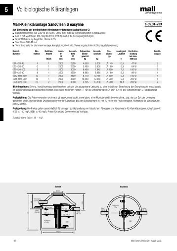 5 Vollbiologische Kläranlagen - Mall GmbH