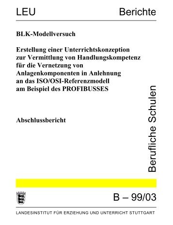 LEU Berichte B – 99/03 Berufliche Schulen