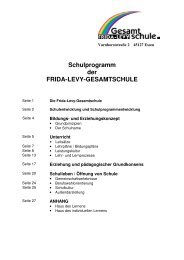 Schulprogramm der FRIDA-LEVY-GESAMTSCHULE