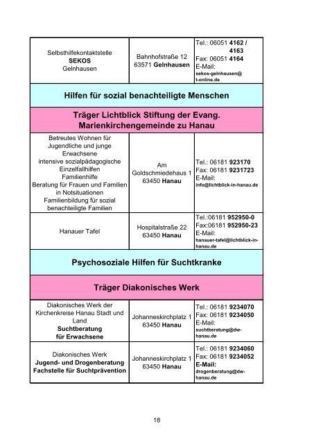 Gemeindepsychiatrisches Netzwerk im MKK - des Main-Kinzig-Kreises