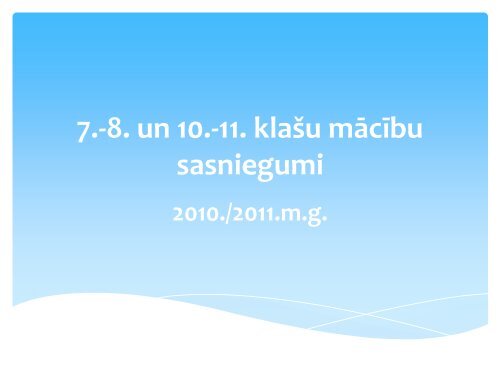 5.-6.klašu skolēnu mācību sasniegumi 2010./2011.m.g