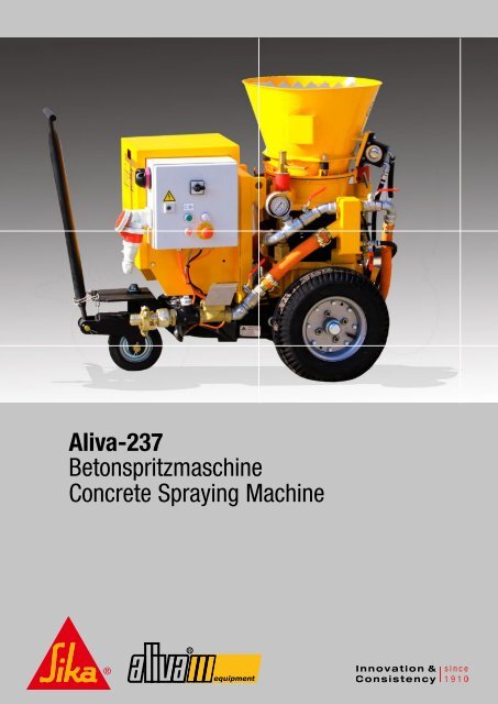 Aliva-237 Betonspritzmaschine Concrete Spraying Machine