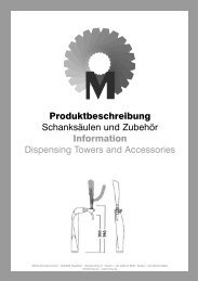 Produktbeschreibung Schanksäulen und Zubehör - Misa Vertriebs ...