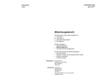 Mitwirkungsbericht - Gemeinde Lyss