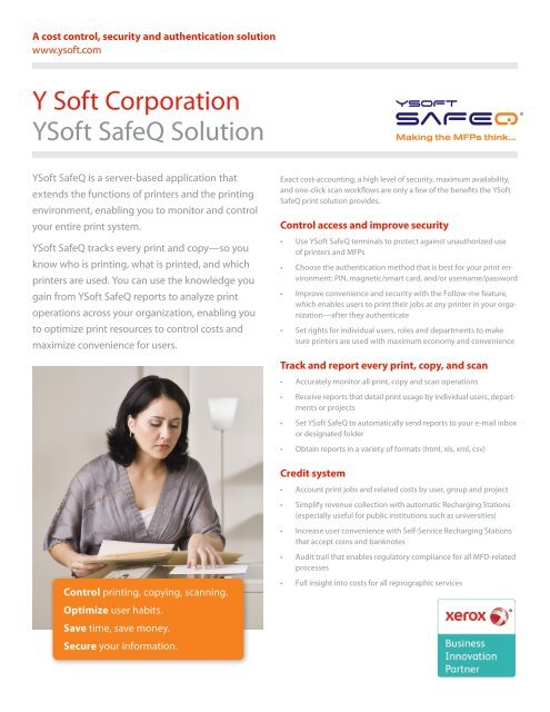 Y Soft Corporation YSoft SafeQ Solution