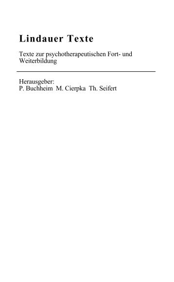 Psychotherapie im Wandel. Abhängigkeit - Lindauer ...