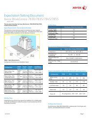 Expectation Setting Document Xerox WorkCentre 7830/7835/7845/7855