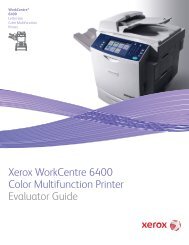 Xerox WorkCentre 6400 Color Multifunction Printer Evaluator Guide