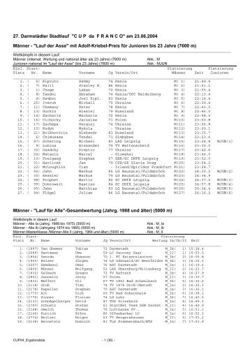 27. DarmstÃ¤dter Stadtlauf "CUP da FRANC O" am ... - DA-Marathon