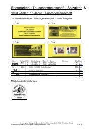 Briefmarken - Tauschgemeinschaft - Salzgitter S