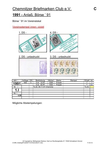 Chemnitzer Briefmarken Club e.V C