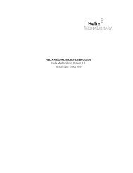 HELIX MEDIA LIBRARY USER GUIDE