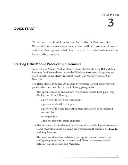 helix mobile producer on-demand user's guide - RealPlayer