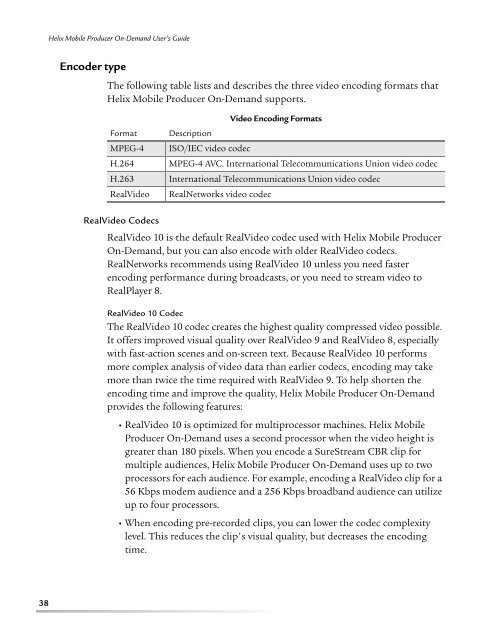 helix mobile producer on-demand user's guide - RealPlayer