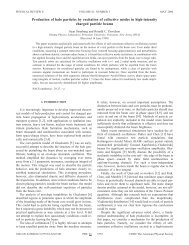 Production of halo particles by excitation of collective modes in high ...