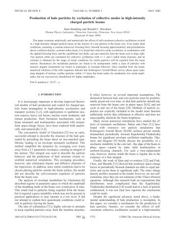 Production of halo particles by excitation of collective modes in high ...