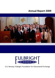 Annual Report 2009 - Fulbright.no