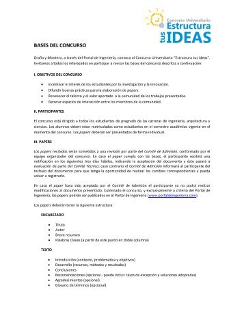 BASES DEL CONCURSO