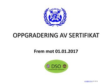 Det forventes at pensum iht revidert STCW er klart på alle nivå ila 2013