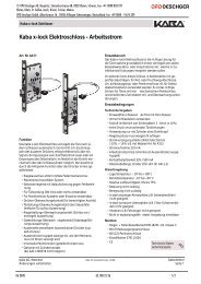 Kaba x-lock Elektroschloss - Arbeitsstrom - OPO Oeschger AG