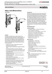 Kaba x-lock Motorschloss - OPO Oeschger AG