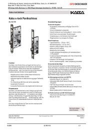 Kaba x-lock Panikschloss - OPO Oeschger AG