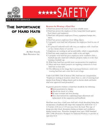 The Importance of Hard Hats