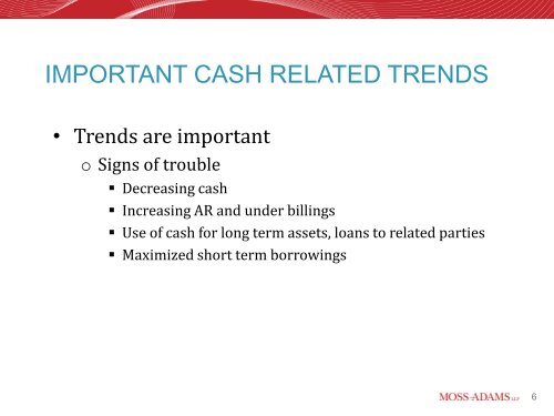 Managing Cash Flow on Construction Projects