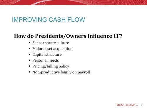 Managing Cash Flow on Construction Projects