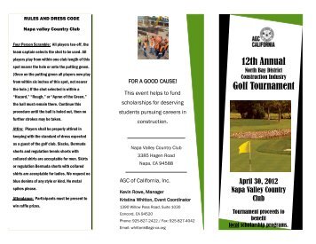 12th Annual Golf Tournament