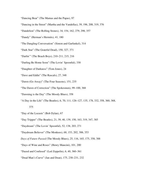 Index of Titles Abbey Road (The Beatles) - Oxford University Press