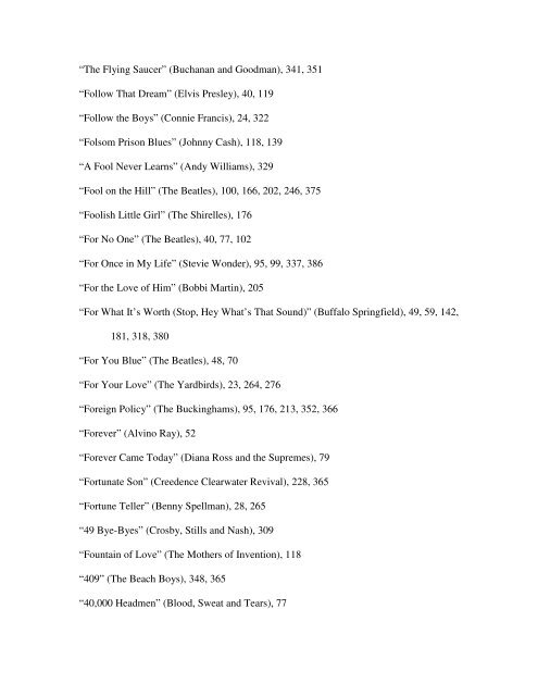 Index of Titles Abbey Road (The Beatles) - Oxford University Press