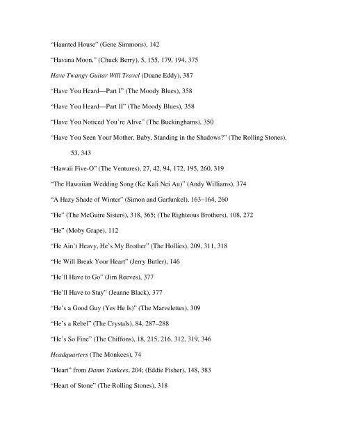 Index of Titles Abbey Road (The Beatles) - Oxford University Press