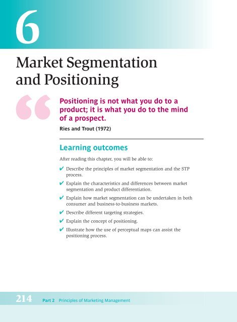 Market Segmentation and Positioning - Oxford University Press