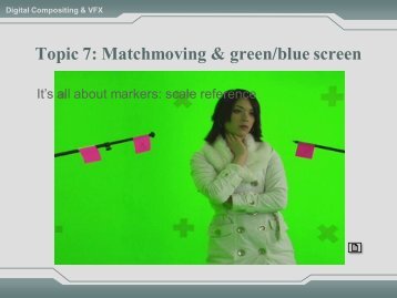 Topic 7 Matchmoving & green/blue screen